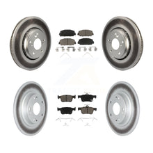 Charger l'image dans la galerie, Front Rear Coated Disc Brake Rotors And Ceramic Pads Kit For Honda Civic
