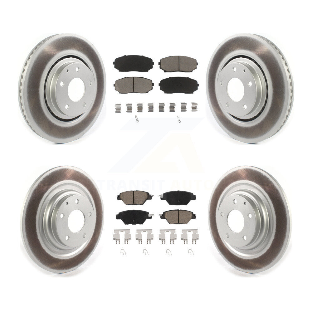[Front+Rear] 2016-2022 Mazda CX-9 Premium Coated Rotors & Ceramic Pads Brake Kit For Max Braking