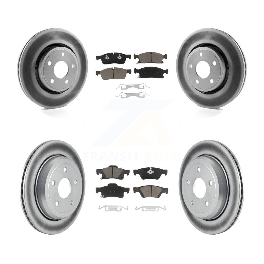 Front Rear Coat Disc Brake Rotor Ceramic Pad Kit For Dodge Durango Jeep Grand WK