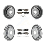 Front Rear Coat Disc Brake Rotor Ceramic Pad Kit For Dodge Durango Jeep Grand WK