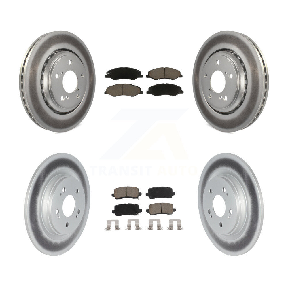 [Front+Rear] 2018-2023 Honda Odyssey Premium Coated Rotors & Ceramic Pads Brake Kit For Max Braking
