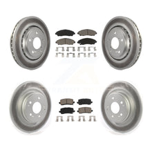 Charger l'image dans la galerie, Front Rear Coated Disc Brake Rotors And Ceramic Pads Kit For Acura MDX