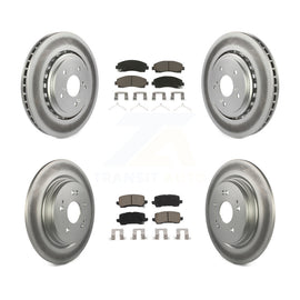 [Front+Rear] 2015-2020 Acura TLX Premium Coated Rotors & Ceramic Pads Brake Kit For Max Braking