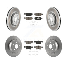 Charger l'image dans la galerie, Front Rear Coated Disc Brake Rotors And Ceramic Pads Kit For Lincoln MKC