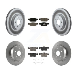 Front Rear Coated Disc Brake Rotor & Ceramic Pad Kit For Ford Escape Lincoln MKC