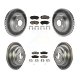 Front Rear Coated Disc Brake Rotors Ceramic Pad Kit For Subaru Impreza Saab 9-2X