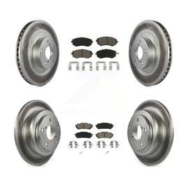 Front Rear Coated Brake Rotor & Ceramic Pad Kit For Subaru Forester Impreza Saab