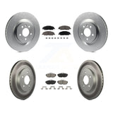 Front Rear Coated Disc Brake Rotors And Ceramic Pads Kit For Ford Mustang
