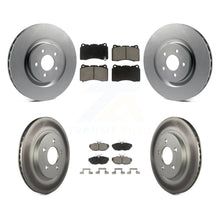 Charger l'image dans la galerie, Front Rear Coated Disc Brake Rotors And Ceramic Pads Kit For Ford Mustang
