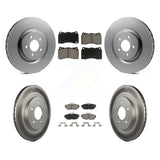 Front Rear Coated Disc Brake Rotors And Ceramic Pads Kit For Ford Mustang