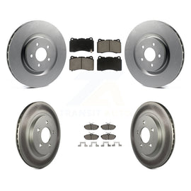 Front Rear Coated Disc Brake Rotors And Ceramic Pads Kit For Ford Mustang