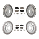 Front Rear Coated Disc Brake Rotors And Ceramic Pads Kit For Mazda 3 Sport 2.5L