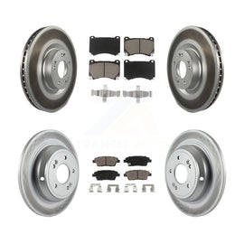 [Front+Rear] 2012-2014 Hyundai Genesis 5.0L Premium Coated Rotors & Ceramic Pads Brake Kit For Max Braking