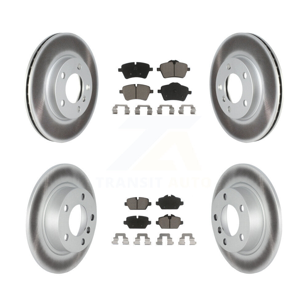 Front Rear Coated Brake Rotor Ceramic Pad Kit For Mini Cooper Countryman Paceman