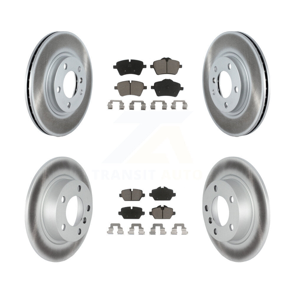 Front Rear Coated Brake Rotor Ceramic Pad Kit For Mini Cooper Countryman Paceman
