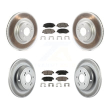 Charger l&#39;image dans la galerie, [Front+Rear] 2012 Hyundai Genesis 3.8L Premium Coated Rotors &amp; Ceramic Pads Brake Kit For Max Braking