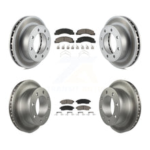 Load image into Gallery viewer, Front Rear Coat Brake Rotors Ceramic Pad Kit For Ford F-250 Super Duty Excursion