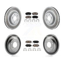 Charger l&#39;image dans la galerie, [Front+Rear] 2016 Hyundai Sonata GAS engine Premium Coated Rotors &amp; Ceramic Pads Brake Kit For Max Braking