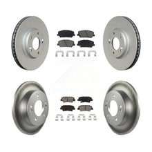 Charger l'image dans la galerie, Front Rear Coat Brake Rotors Ceramic Pad Kit For Hyundai Veloster Kia Forte Koup