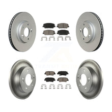 Charger l'image dans la galerie, Front Rear Coated Disc Brake Rotor And Ceramic Pad Kit For Kia Forte Forte5 Koup