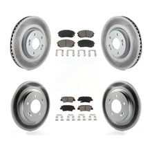 Charger l'image dans la galerie, Front Rear Coated Brake Rotor Ceramic Pad Kit For 2015 Hyundai Sonata GAS engine