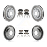 Front Rear Coated Brake Rotor Ceramic Pad Kit For 2015 Hyundai Sonata GAS engine