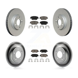 Front Rear Coated Disc Brake Rotors And Ceramic Pads Kit For Kia Optima