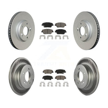 Charger l&#39;image dans la galerie, Front Rear Coated Disc Brake Rotor Ceramic Pad Kit For Hyundai Sonata Kia Optima