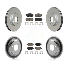 Front Rear Coated Disc Brake Rotors And Ceramic Pads Kit For Kia Soul EV