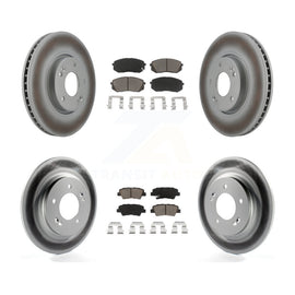 Front Rear Coated Disc Brake Rotors And Ceramic Pads Kit For Kia Soul EV