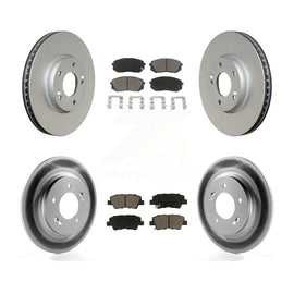 Front Rear Coated Disc Brake Rotors And Ceramic Pads Kit For Kia Soul EV