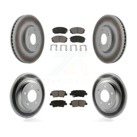 Front Rear Coated Disc Brake Rotors And Ceramic Pads Kit For Kia Soul EV