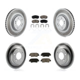 Front Rear Coated Disc Brake Rotors And Ceramic Pads Kit For Kia Optima