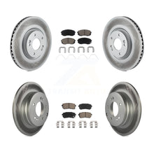 Charger l'image dans la galerie, Front Rear Coated Disc Brake Rotors And Ceramic Pads Kit For Kia Optima