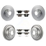 Front Rear Coated Disc Brake Rotors And Ceramic Pad Kit For BMW 328i xDrive 428i