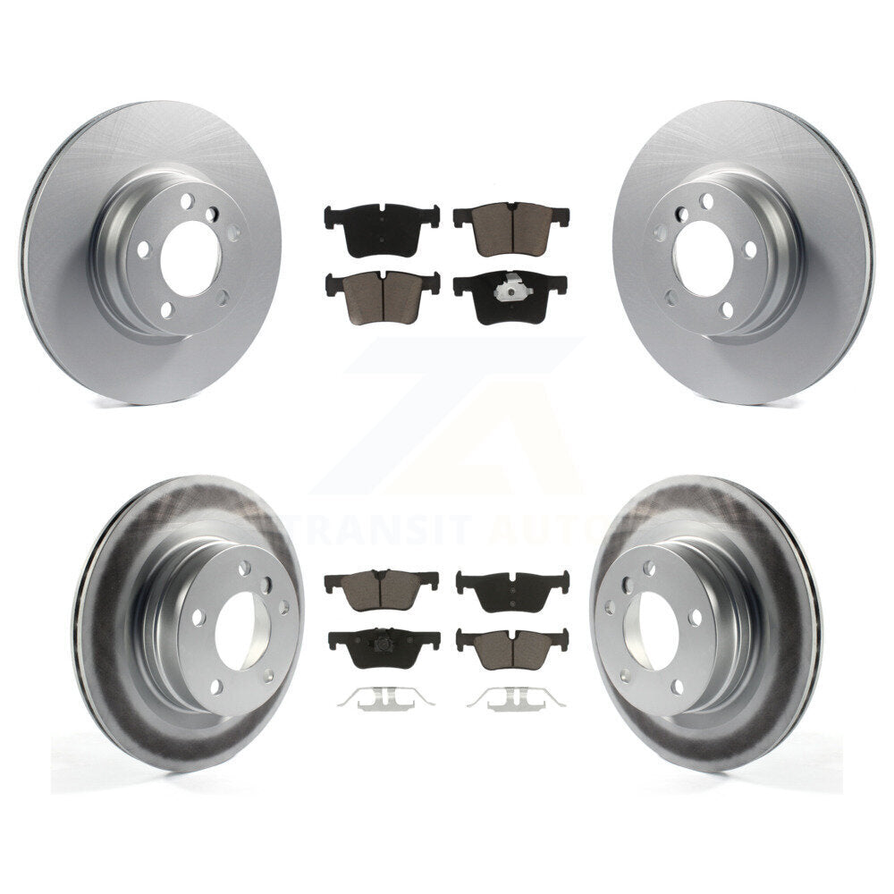 Front Rear Coated Disc Brake Rotor Ceramic Pad Kit For BMW 328i 428i xDrive 228i