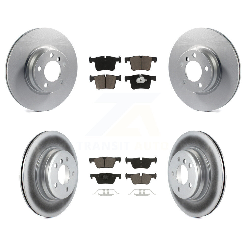 Front Rear Coated Disc Brake Rotors And Ceramic Pads Kit For BMW 328i xDrive