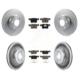 Front Rear Coated Disc Brake Rotors And Ceramic Pads Kit For BMW 328i xDrive