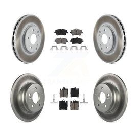 Front Rear Coated Brake Rotor Ceramic Pad Kit For Mercedes-Benz C240 CLK350 C320