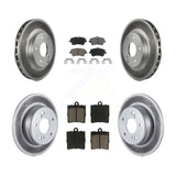 Front Rear Coated Disc Brake Rotor & Ceramic Pad Kit For Mercedes-Benz C230 C240