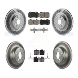 Front Rear Coated Brake Rotor Ceramic Pad Kit For Mercedes-Benz C230 C320 SLK350