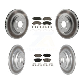 [Front+Rear] 2009-2014 Acura TL Premium Coated Rotors & Ceramic Pads Brake Kit For Max Braking