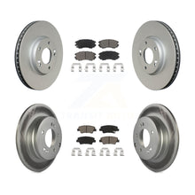 Charger l'image dans la galerie, Front Rear Coated Disc Brake Rotors And Ceramic Pads Kit For Hyundai Sonata 3.3L