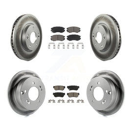 Front Rear Coat Disc Brake Rotor Ceramic Pad Kit For Hyundai Sonata Kia Sportage