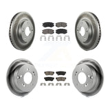 Front Rear Coat Disc Brake Rotor Ceramic Pad Kit For Hyundai Sonata Kia Sportage