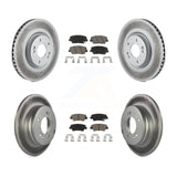Front Rear Coated Disc Brake Rotors And Ceramic Pads Kit For Hyundai Azera