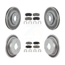Charger l'image dans la galerie, Front Rear Coated Disc Brake Rotors And Ceramic Pad Kit For 2007-2009 Kia Amanti