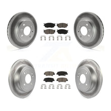 Charger l&#39;image dans la galerie, [Front+Rear] 2011 Hyundai Accent Premium Coated Rotors &amp; Ceramic Pads Brake Kit For Max Braking