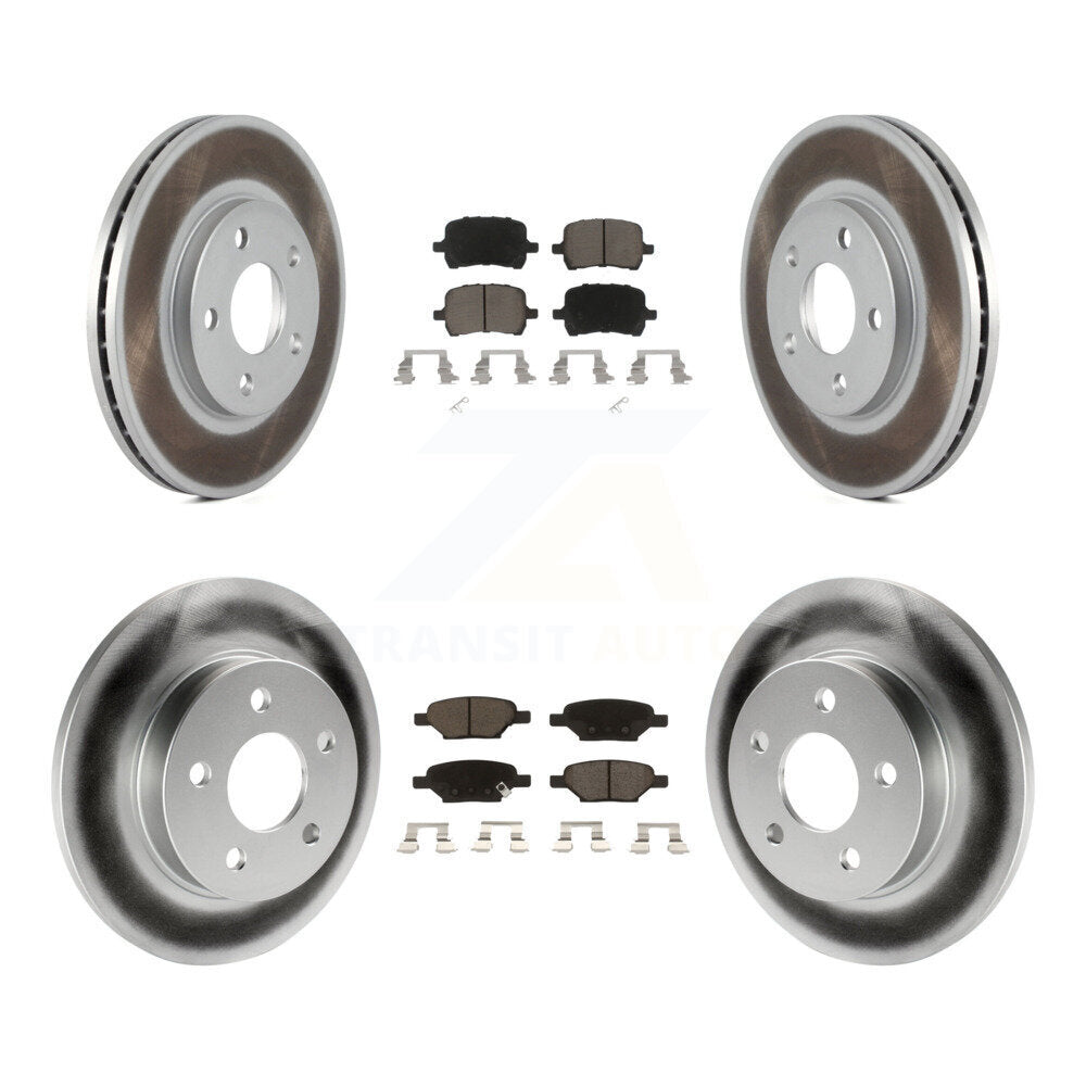 Front Rear Coat Disc Brake Rotor Ceramic Pad Kit For Chevrolet Malibu Pontiac G6