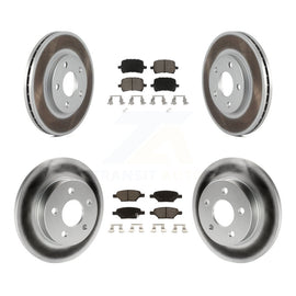 Front Rear Coat Disc Brake Rotor Ceramic Pad Kit For Chevrolet Malibu Pontiac G6